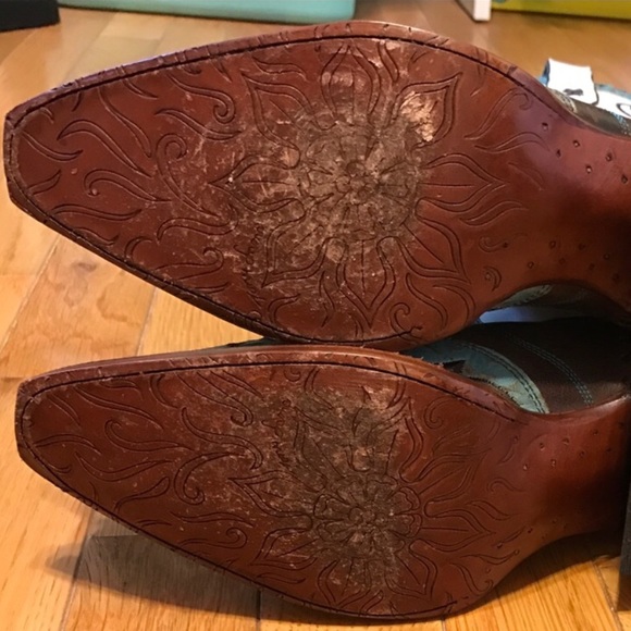 MOVING SALE! Tony Lama Vaquero Turquoise Cassidy Cowgirl Boot - Picture 5 of 17