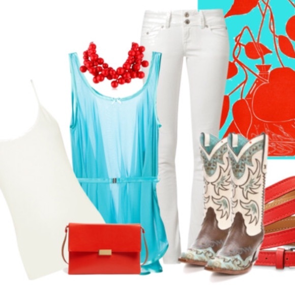 MOVING SALE! Tony Lama Vaquero Turquoise Cassidy Cowgirl Boot - Picture 7 of 17