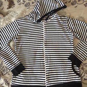 Striped Zip-up Hoodie