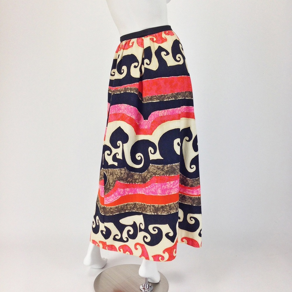 [SOLD]VINTAGE 70s WRAP SKIRT Tribal BOHO Psychedel - Picture 3 of 4