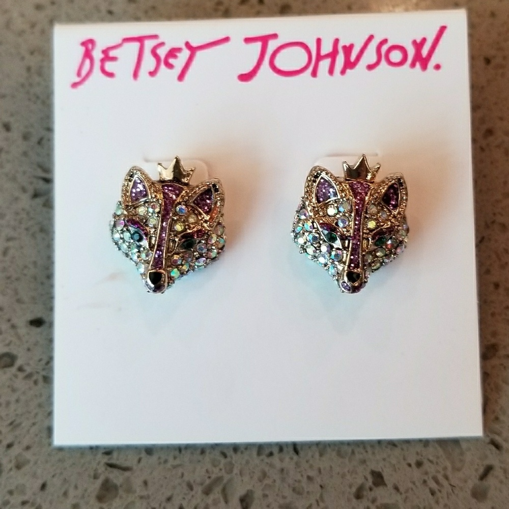 Betsey Johnson fox Prince earrings