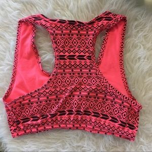 Intimates & Sleepwear - Bright Coral Tribal Print Sports Bra Intimates & Sleepwear - Bright Coral Tribal Print Sports Bra