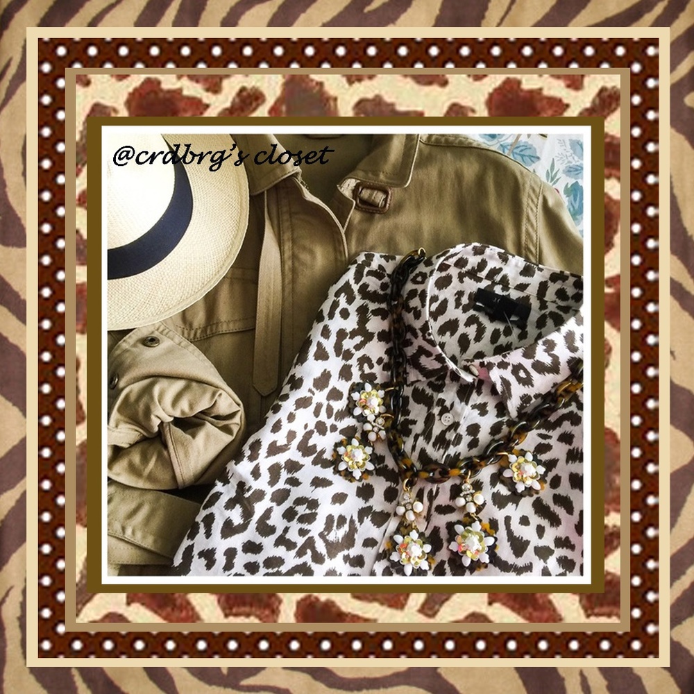 NWT, JCrew Leopard Print Shirt
