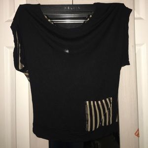Black and Gold striped Blouse