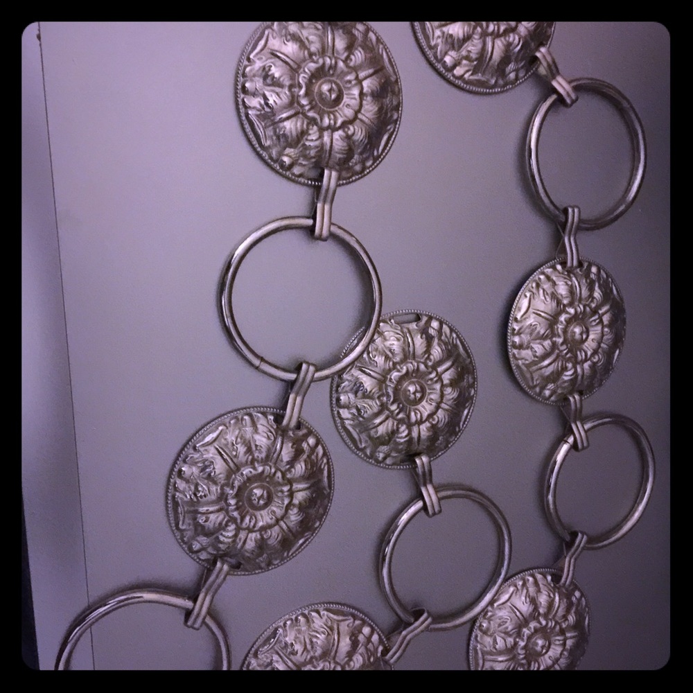 Vintage silver tone belt