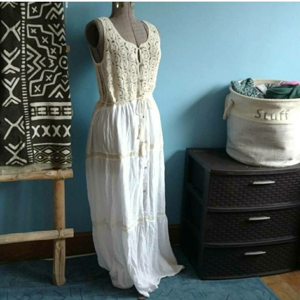 Crochet Duster/ Maxi - Picture 2 of 3