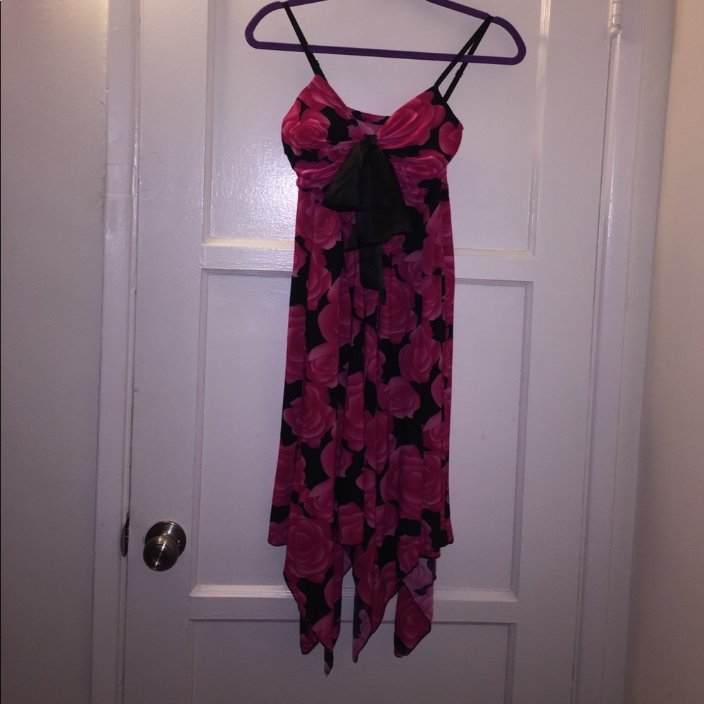 Rose printed dress