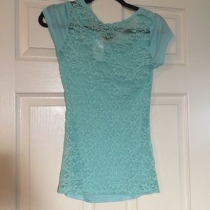 NWT Lace backed Tee