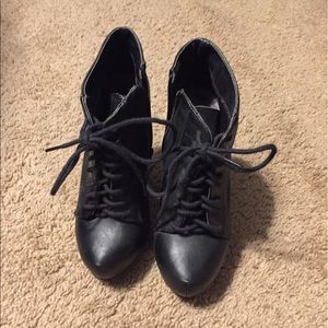 Black Lace Up Booties