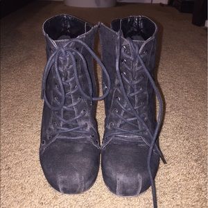 Black Lace Up Booties