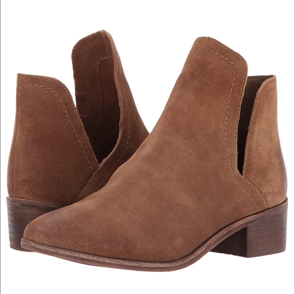 Suede Distressed Split Off V Bootie Bootie - Picture 4 of 6