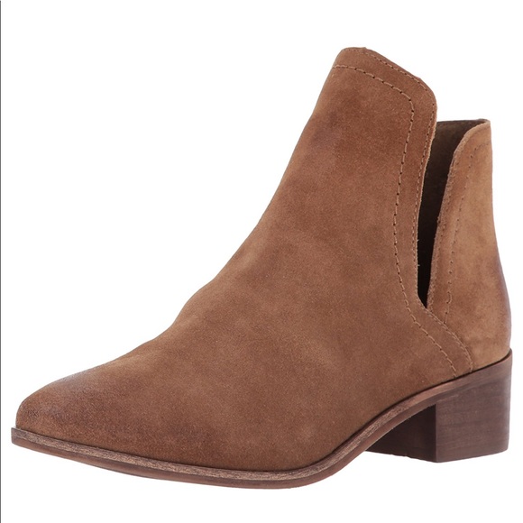Suede Distressed Split Off V Bootie Bootie - Picture 5 of 6