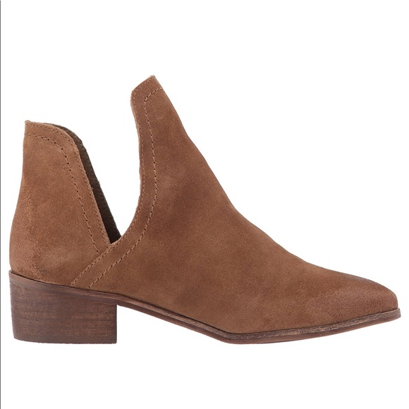 Suede Distressed Split Off V Bootie Bootie - Picture 6 of 6