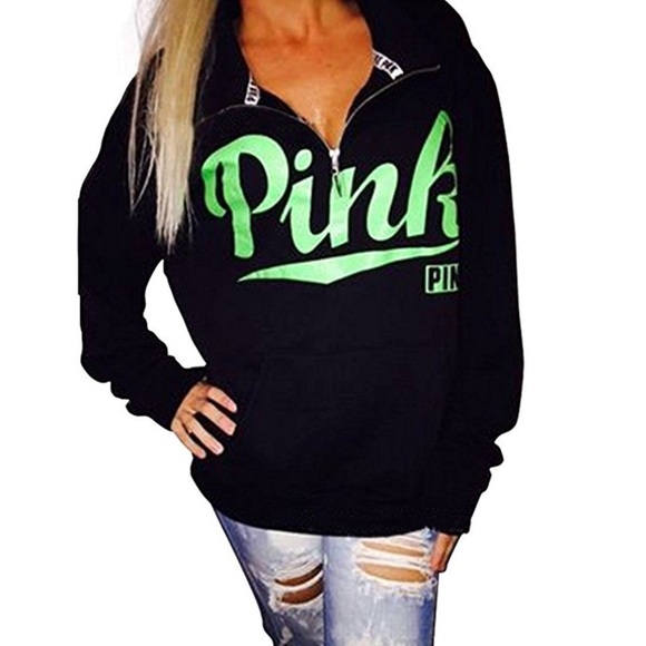 Victoria secret Love Pink Half Zip Throw-over - Picture 1 of 3