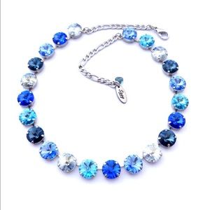 Swarovski Crystal 12mm Blue Shades Necklace