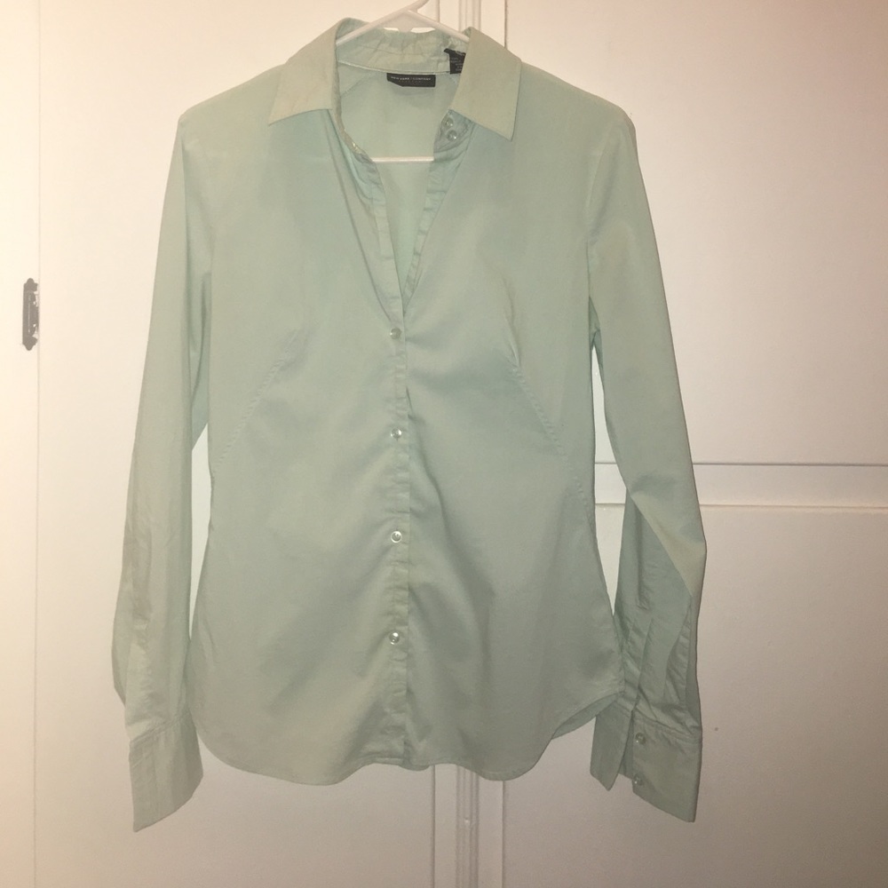 New York & Company Mint Green Dress Shirt