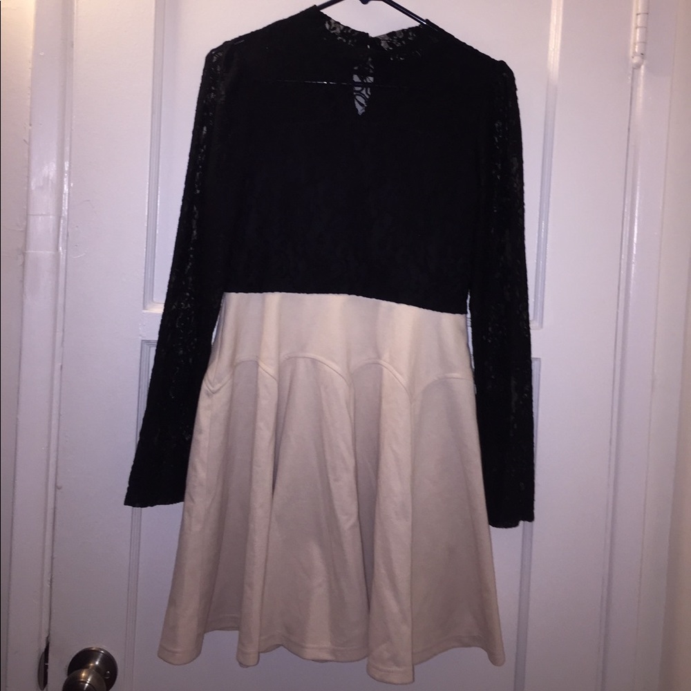 NWOT black laced top one piece