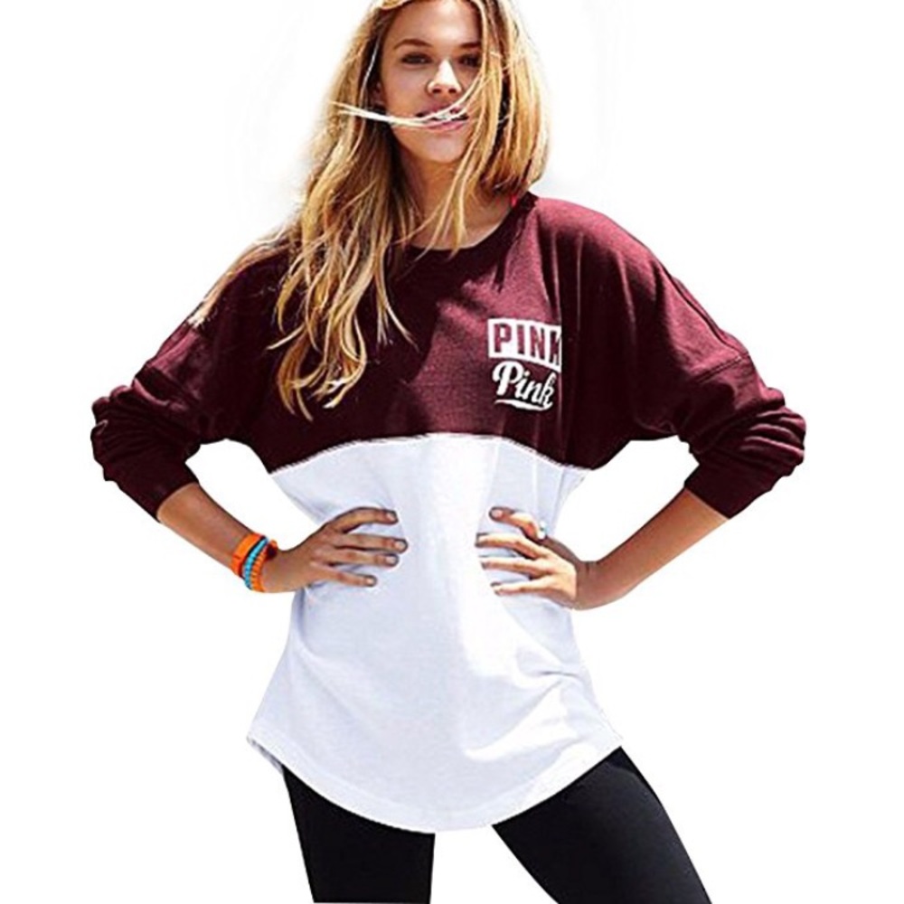 Victoria Secret Love Pink Long Sleeve Printed Top