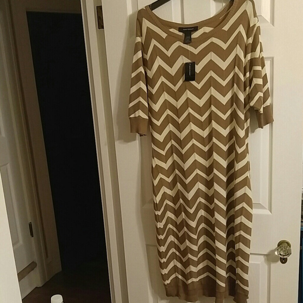 Ashley Stewart Chevron Pattern Dress