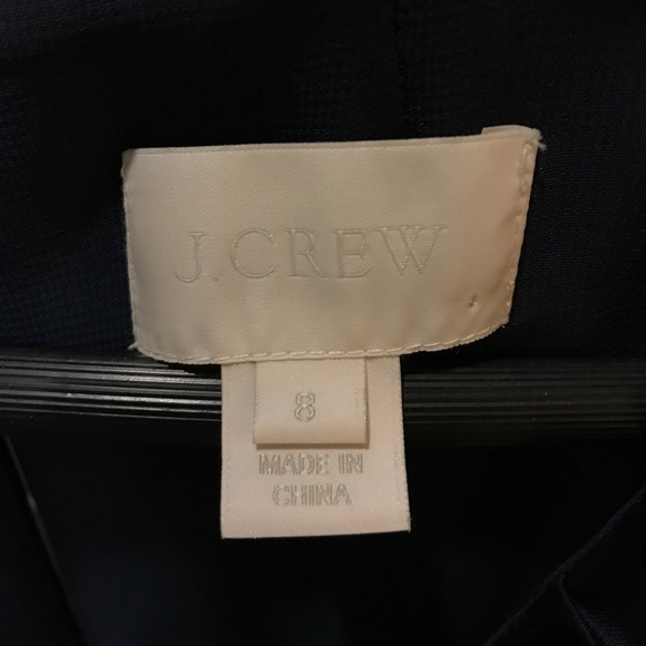 J Crew Rosalind ruffle faux wrap dress navy - Picture 3 of 4