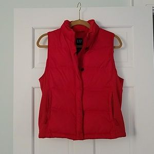 Gap Red Down Puffer Vest.