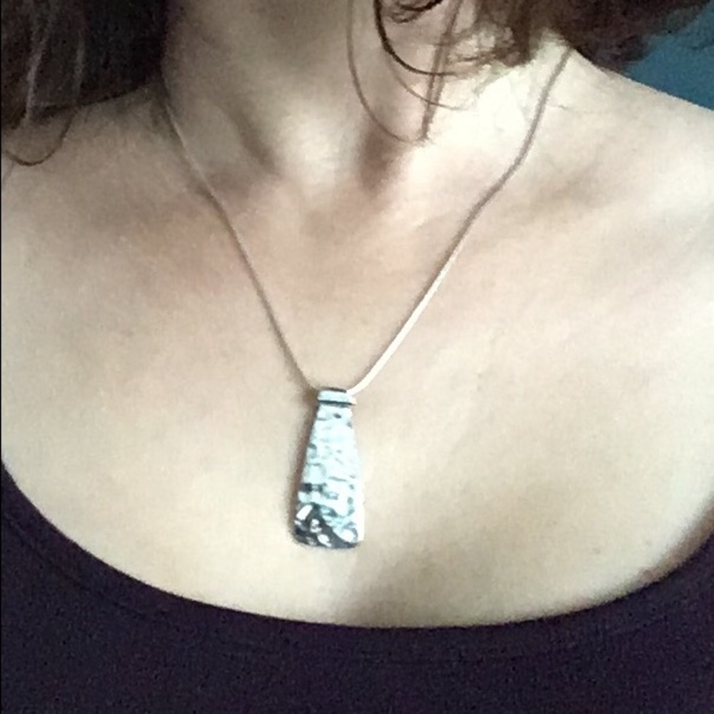 Silpada Hammered Tab Pendant Necklace