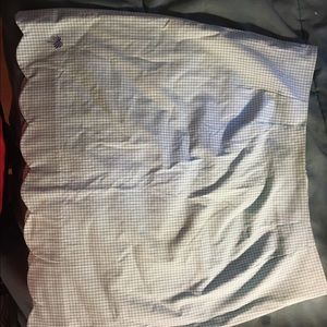 Lilly Pulitzer Gingham Print Scalloped Skirt