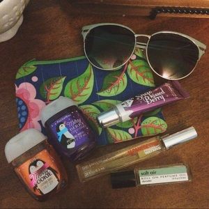 SUNGLASSES AND BAG