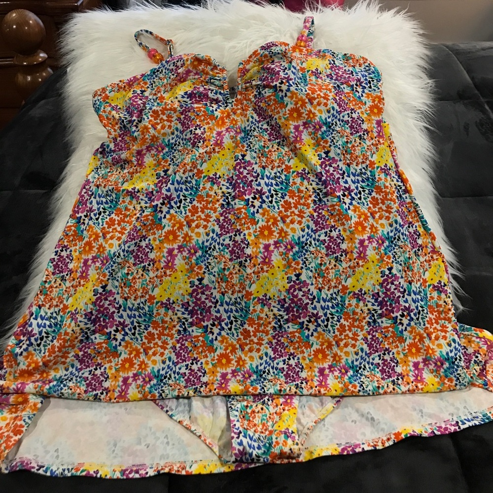 22W Tropical Swim Dress Make An Offer