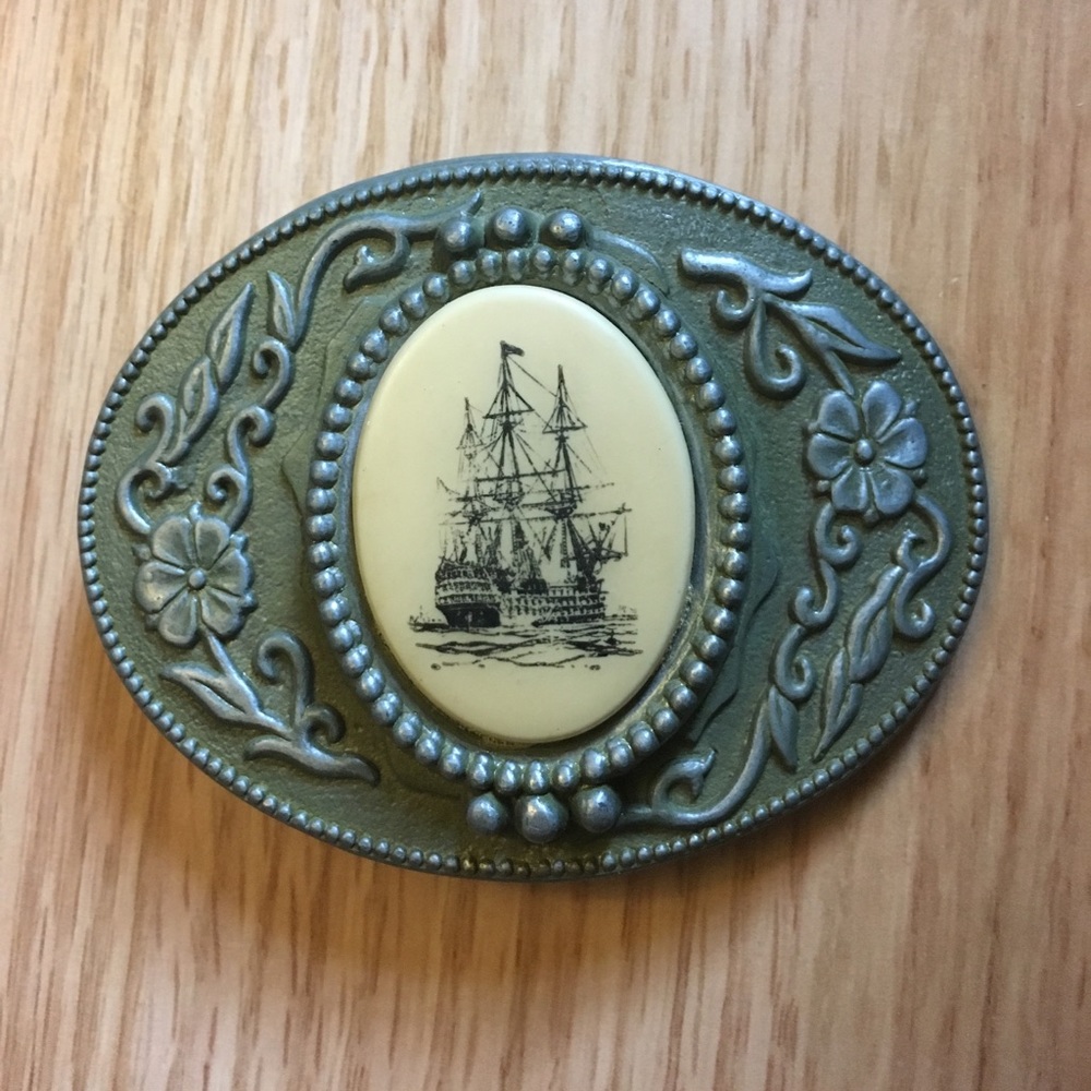CCO⬇️ Vintage nautical pirate belt buckle