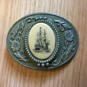 CCO⬇️ Vintage nautical pirate belt buckle