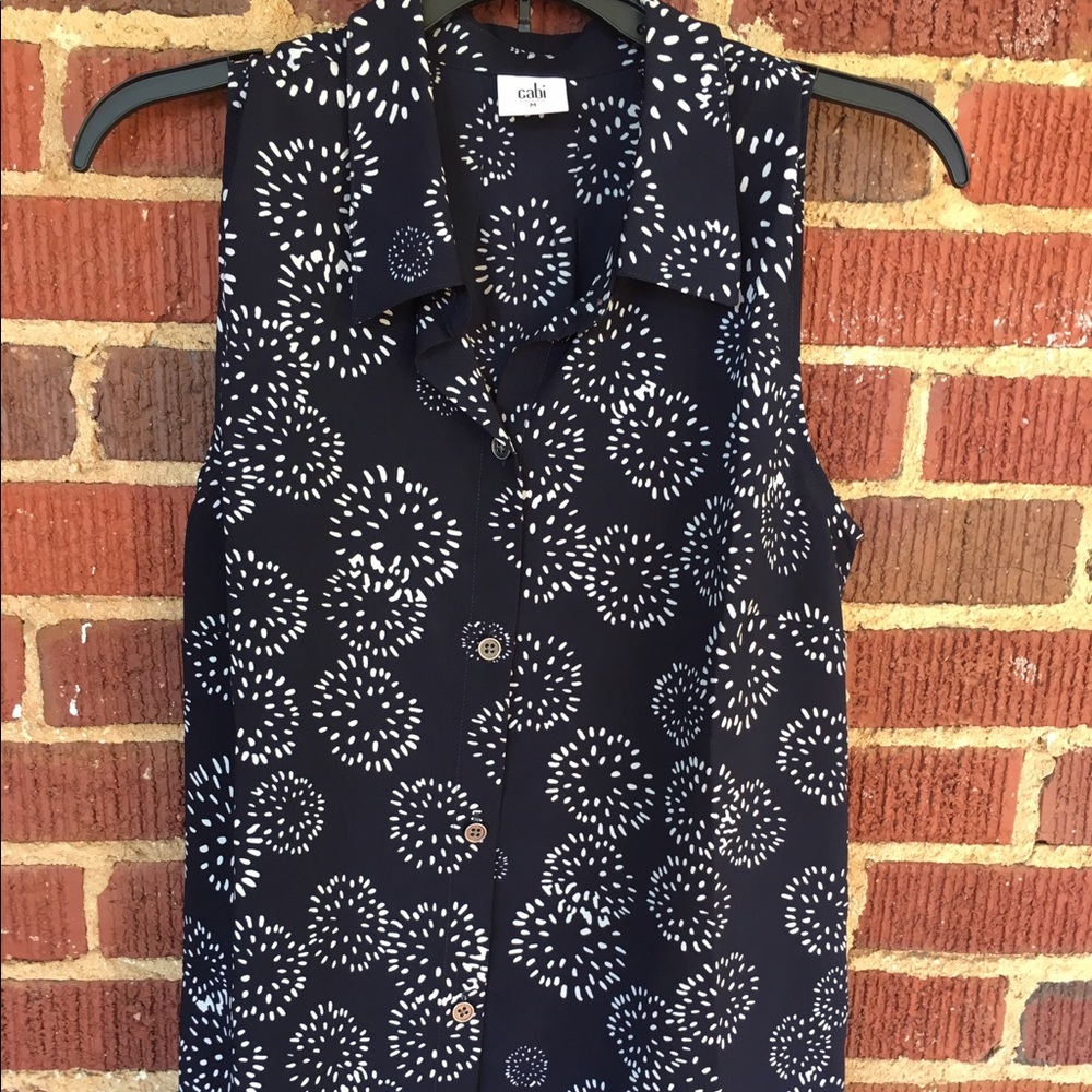 Cabi Wish Top -Never worn- Dandelion Print- MEDIUM