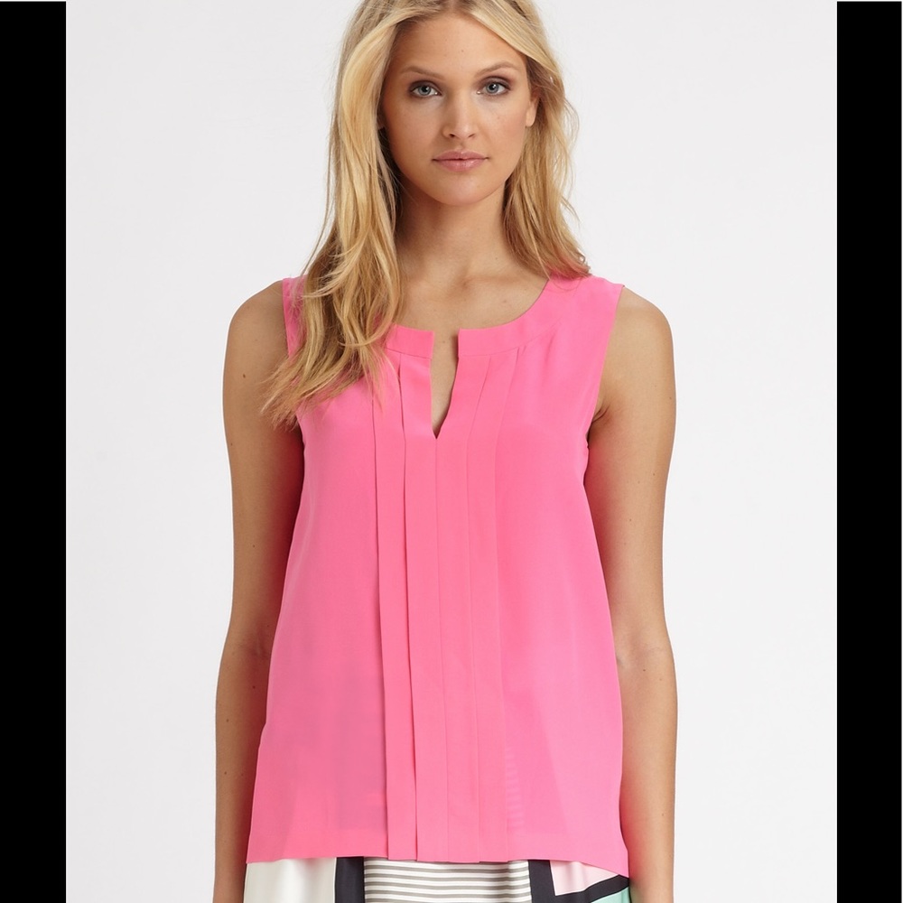 Kate Spade Pink Silk Addie Top 6 NWT