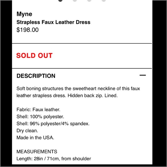 CLEARANCE‼️Myne Vegan Leather Body Con Mini Dress - Picture 2 of 4