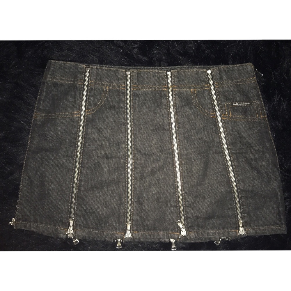 *SOLD* Vintage Rare Dolce & Gabbana Zipper Skirt