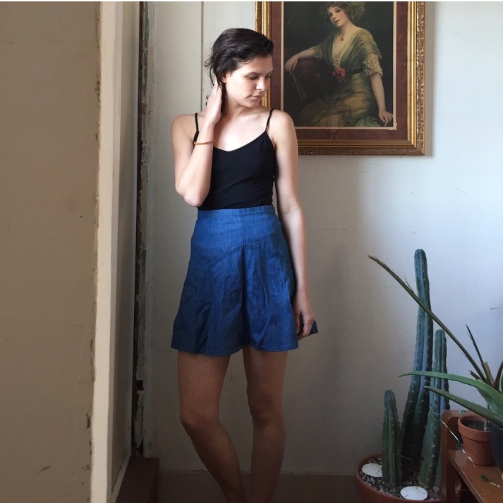 Madewell chambray skirt nwt