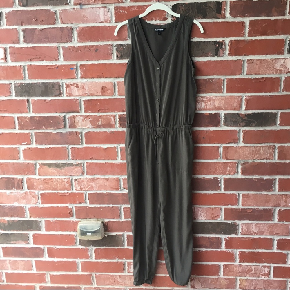 Army green jumpsuit