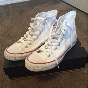 Women's white high top converse