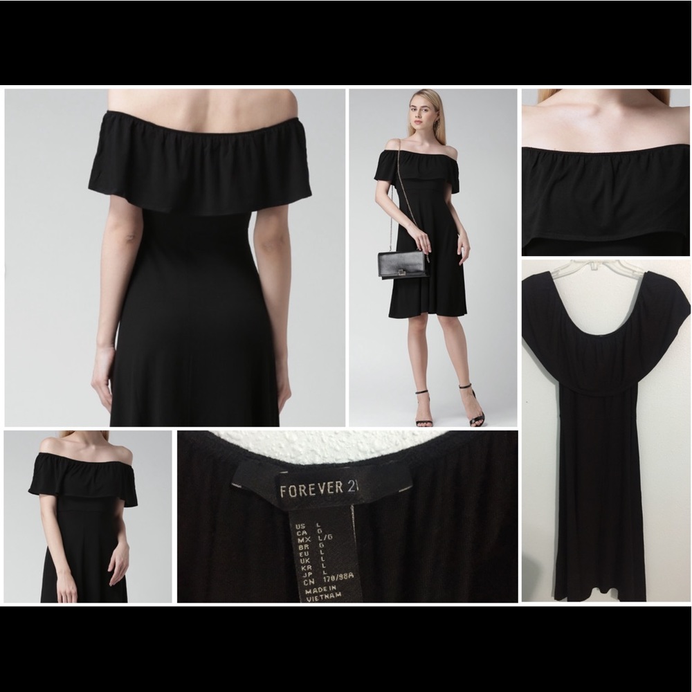Forever 21 Sexy Off shoulder Black Dress L
