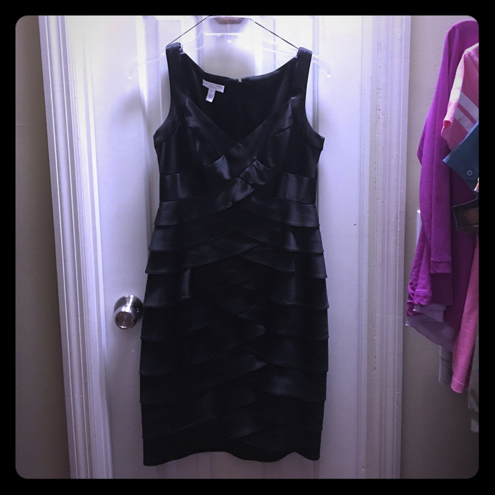 Formal black ruffle dress - worn once!