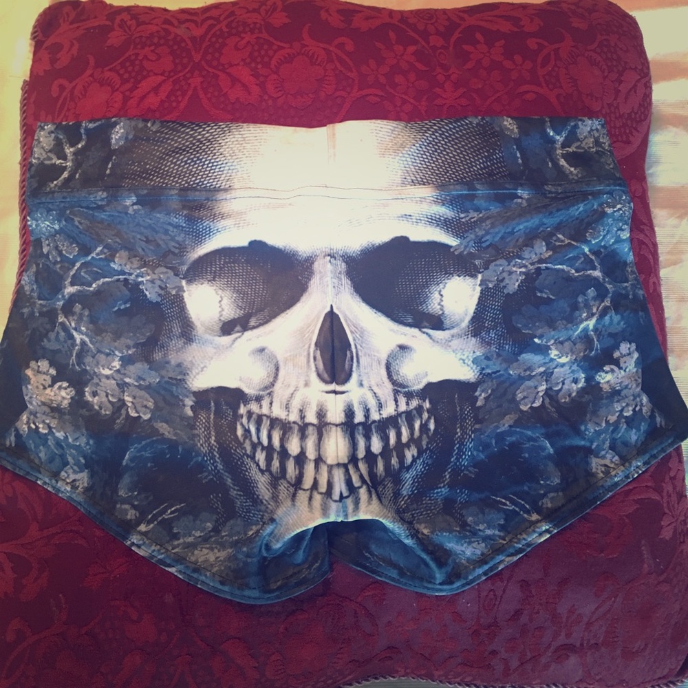 Black Milk Clothing Skull Short Shorts