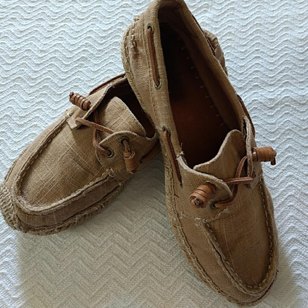 Sperry burlap shoes