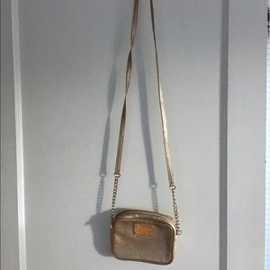 Michael Kohrs gold leather crossbody