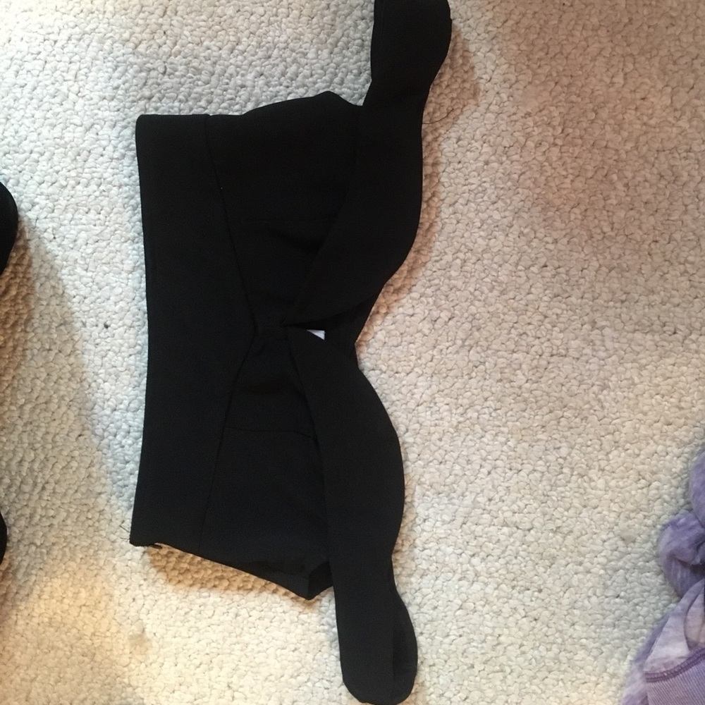 TOBI black off the shoulder crop top