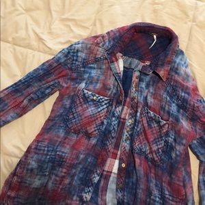 A Free People plaid shirt