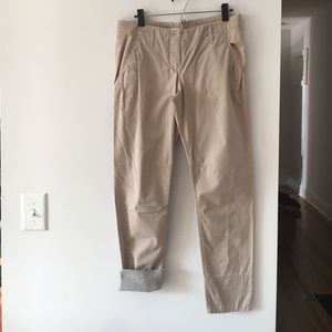 Brunello Cucinelli Summer Khaki Drop Crotch Pant