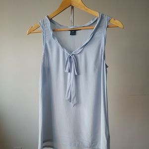 French connection sky blue silk top size xs