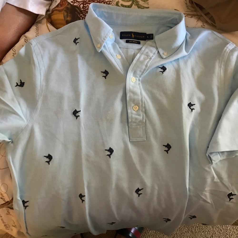 Ralph Lauren Knit Oxford Dolphin Embroidered L