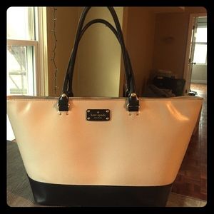 Black and Tan Kate spade tote bag