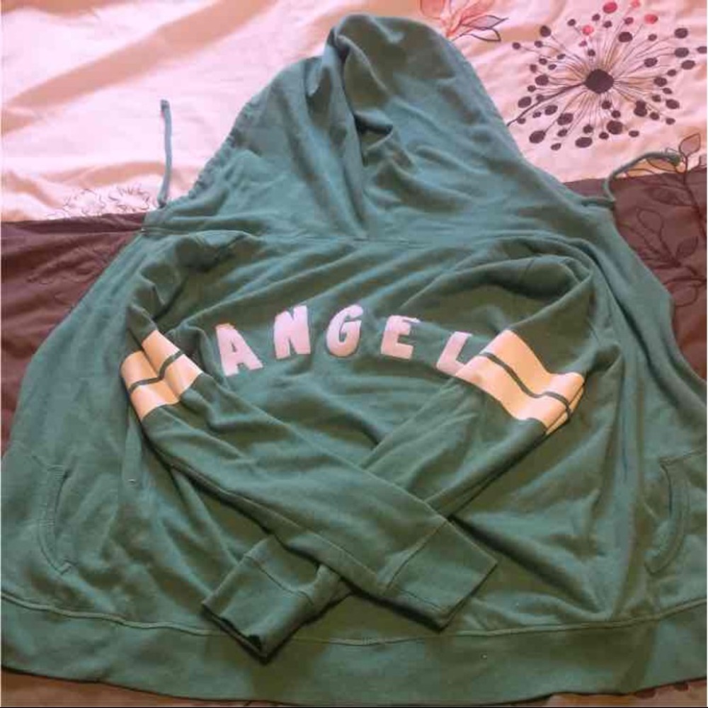 VS green zip up hoodie